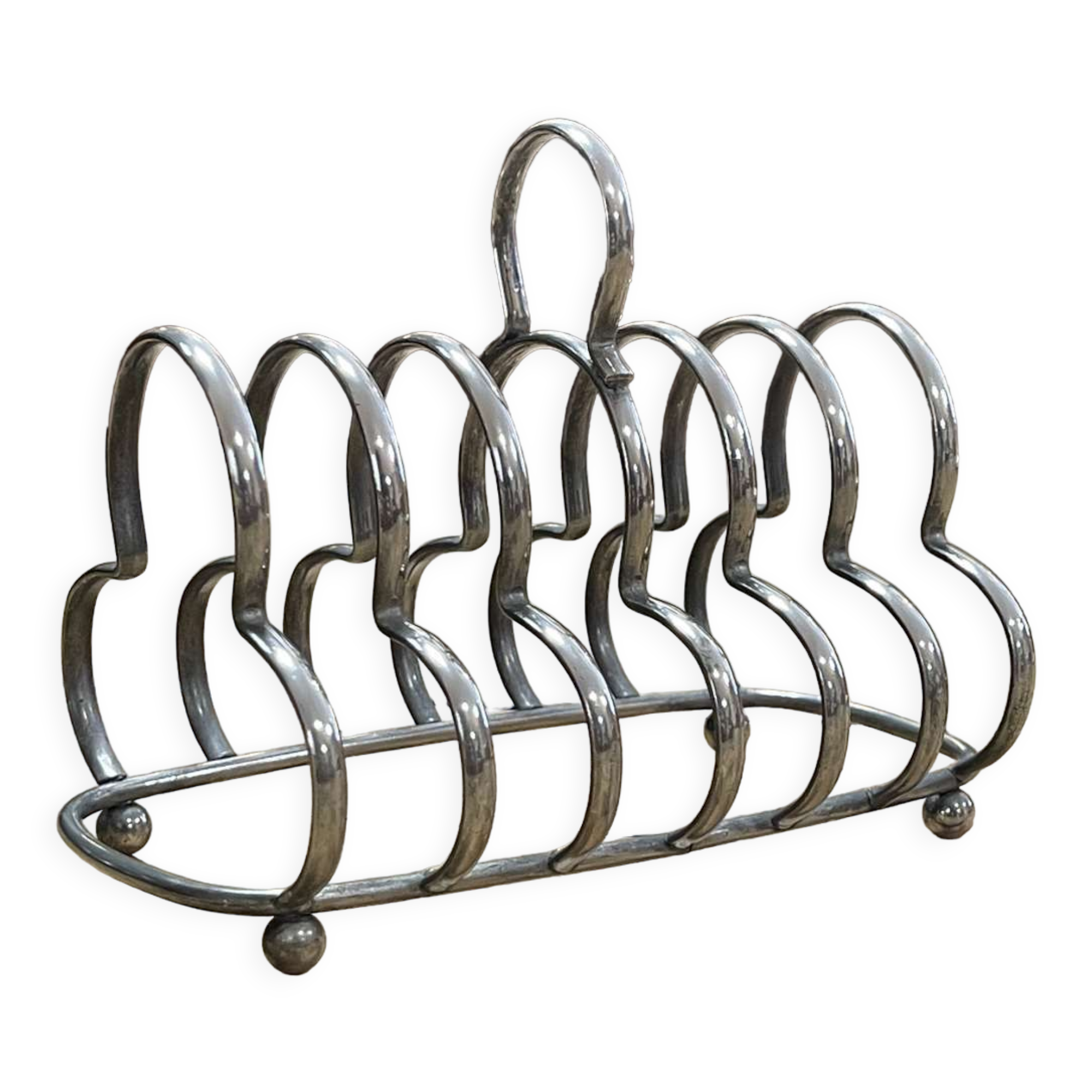 English toast door in silver metal