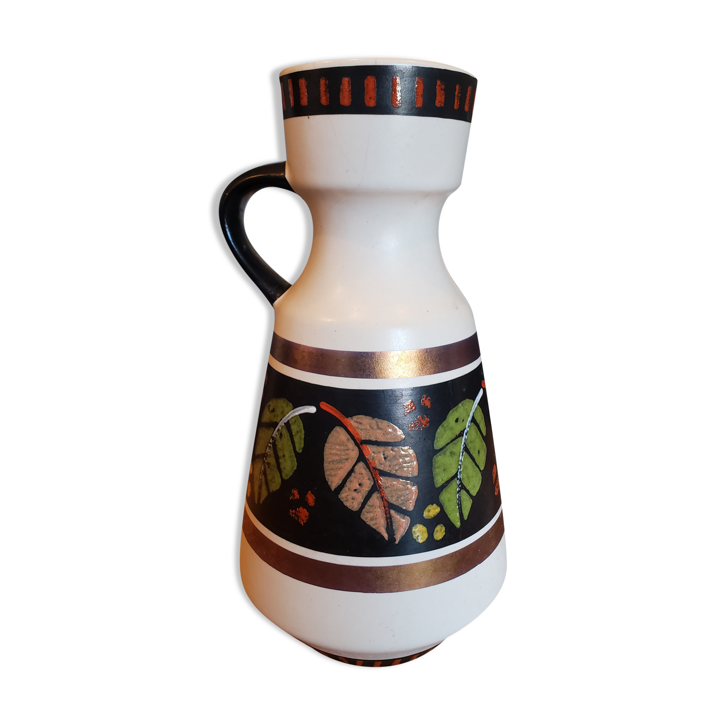 Vintage Dumler and Breiden vase with leaf pattern