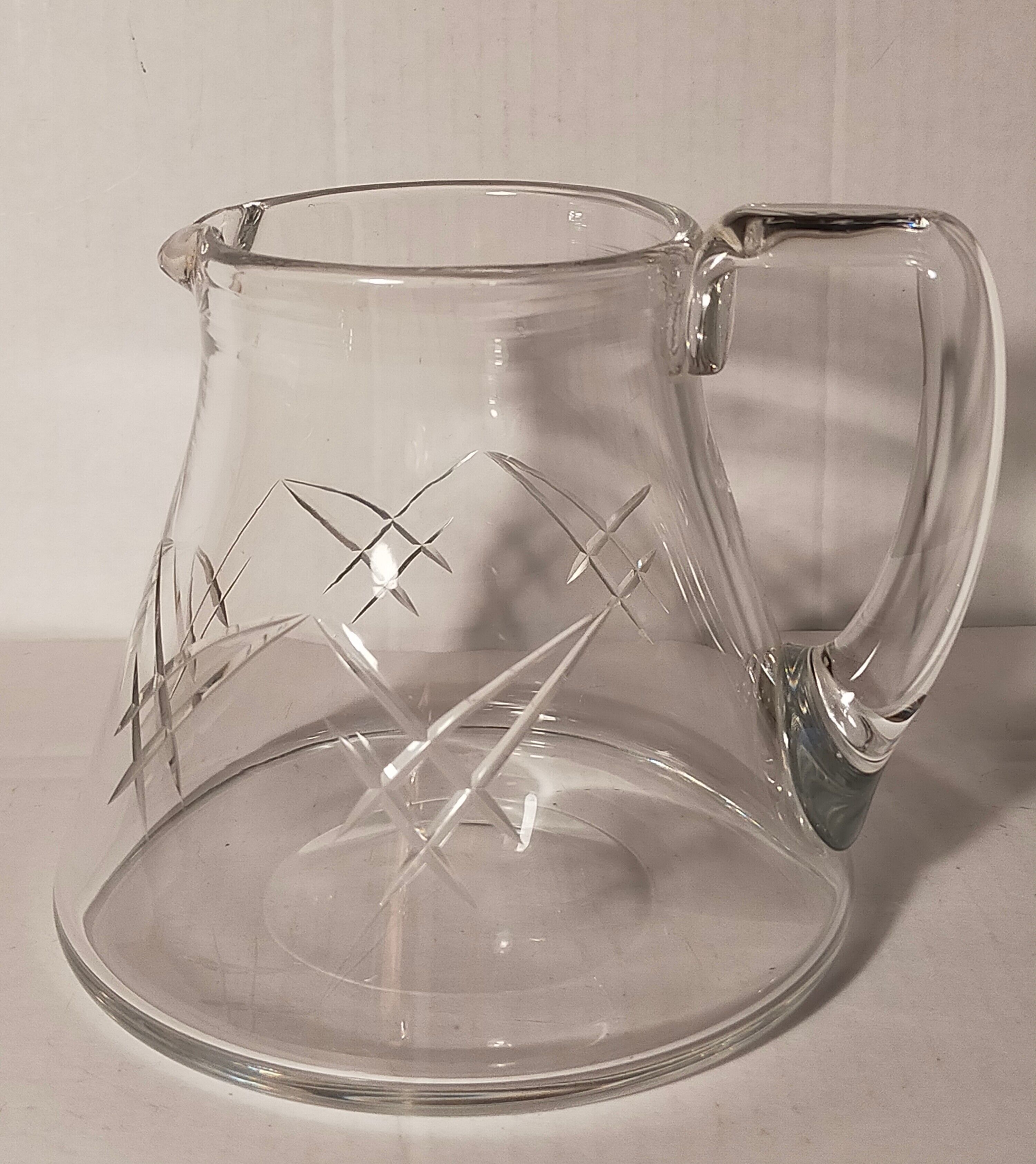 Crystal water pitcher early twentieth century