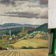 Painting oil landscape countryside 1942