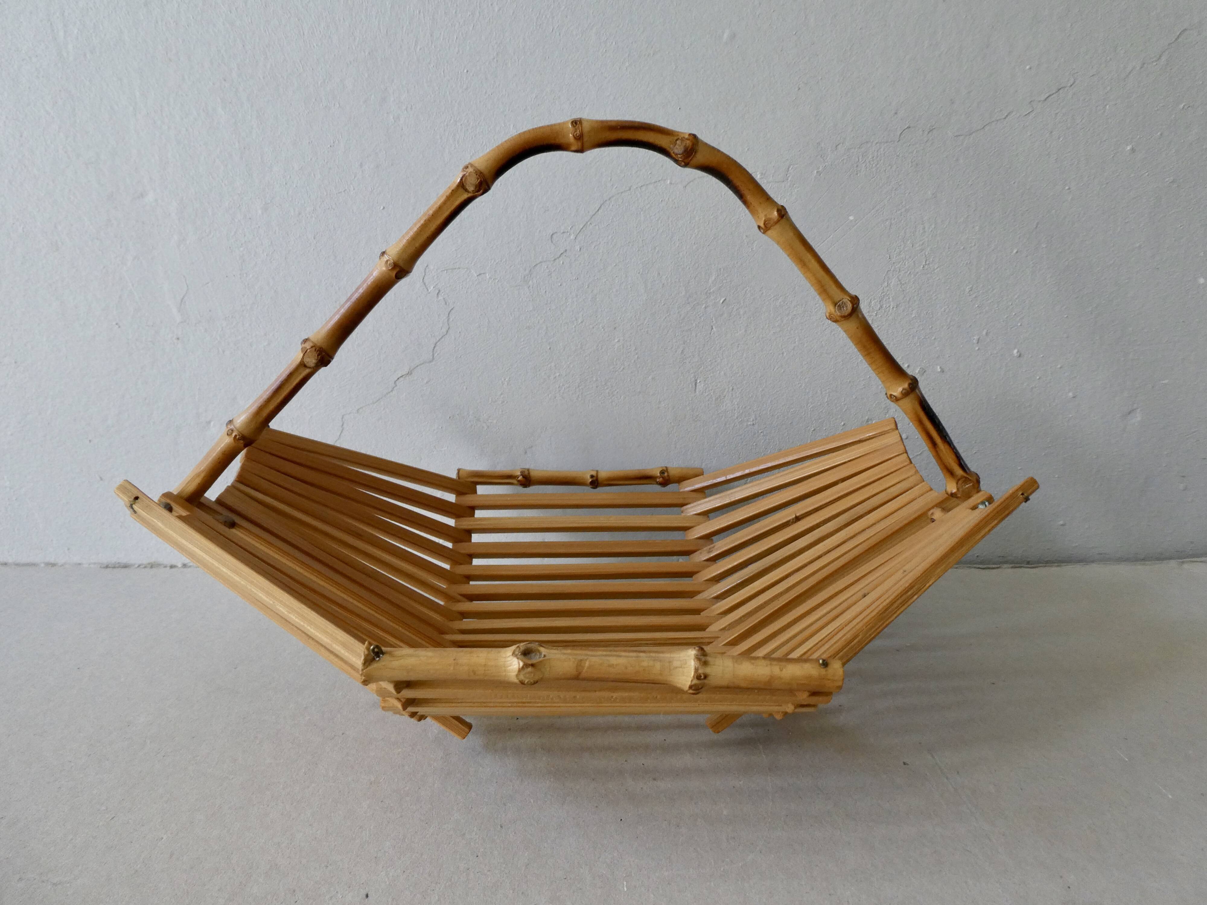 Bamboo basket, 70s
