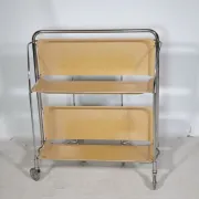 Mid Century Folding Serving Trolley in Chrome by Bremshey, 1960s
