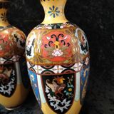 Pair of Japanese cloisonné vases late 19th century