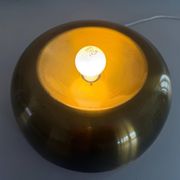Flush-mounted disc-shaped brass fixture from the mid-century, 1960, Italy.