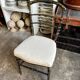 Napoleon III chair in blackened wood and beige fabric
