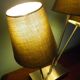 "Trio" table lamp, chromed metal, lampshades with tilting supports