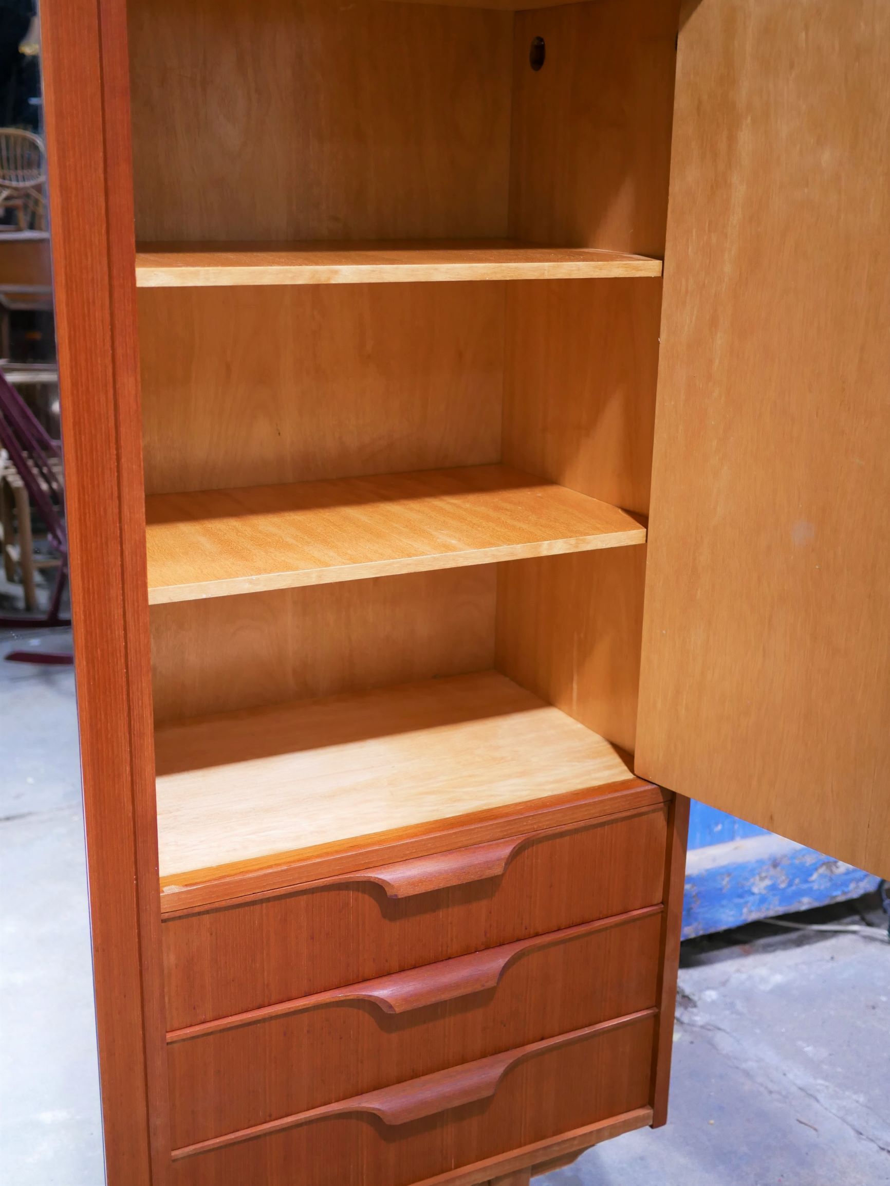 Vintage teak wardrobe