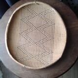 African braid basket mural