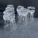 6 Daum Sorcy signed wine glasses