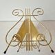 Vintage gold metal vinyl record rack '60s/'70s