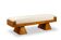 Banc en frêne blond. Travail artisanal du 20e siècle.