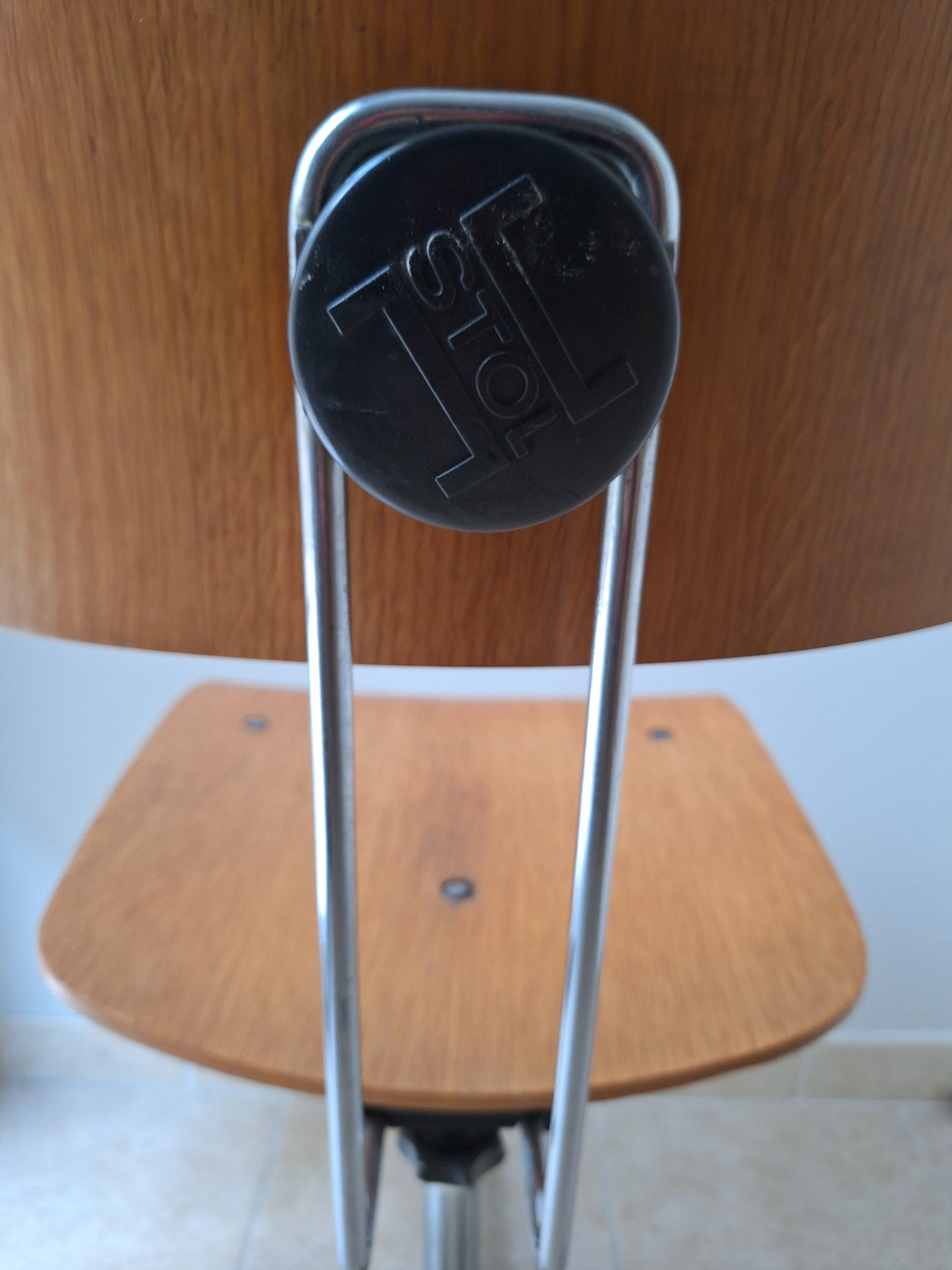 Mid-Century Industrial Office Chair Adjustable Swivel Vintage Stol Kamnik 60s/70s