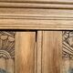 Parisian art deco glass cabinet in raw wood