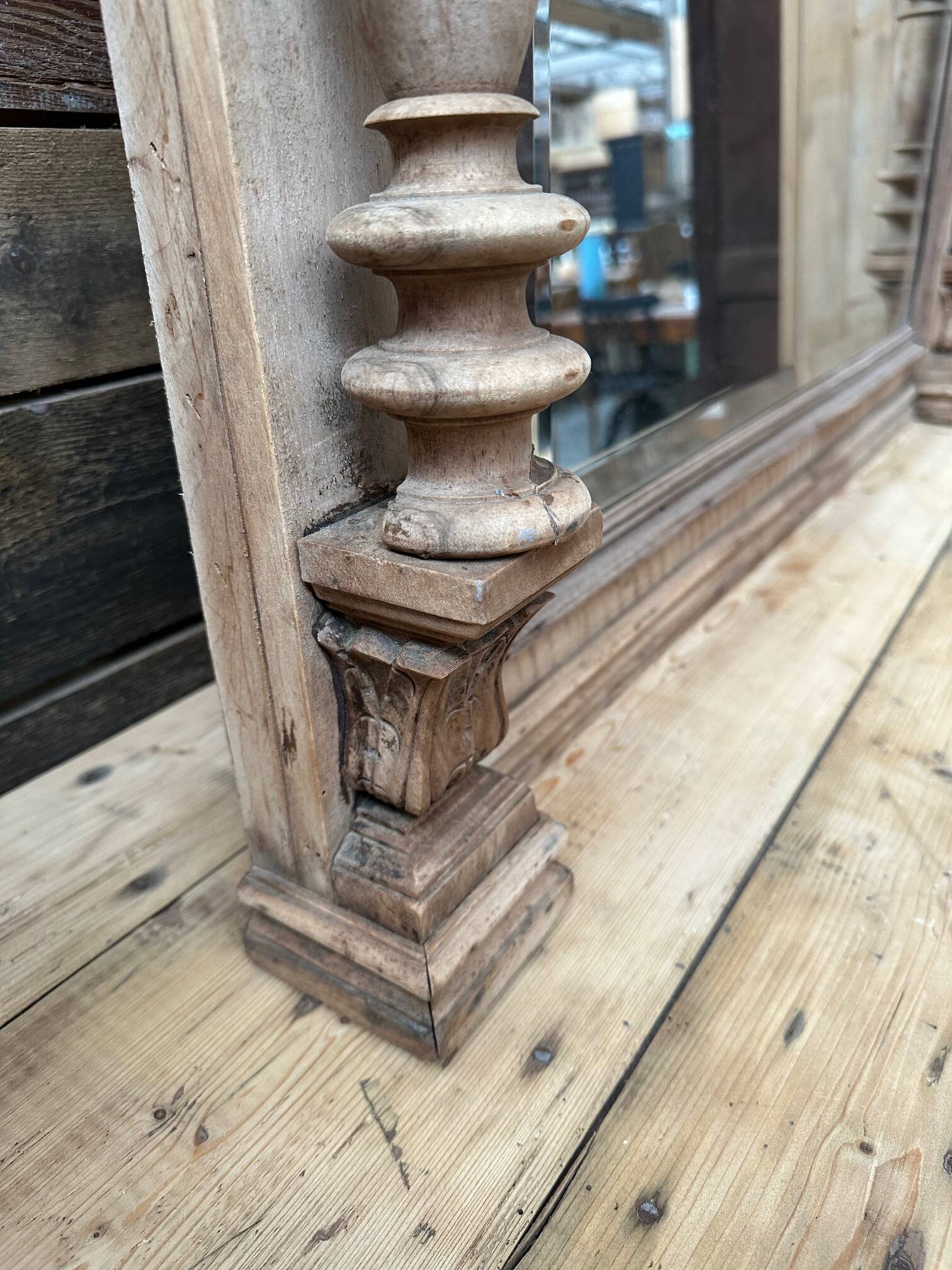 Walnut mirror, late 19th century