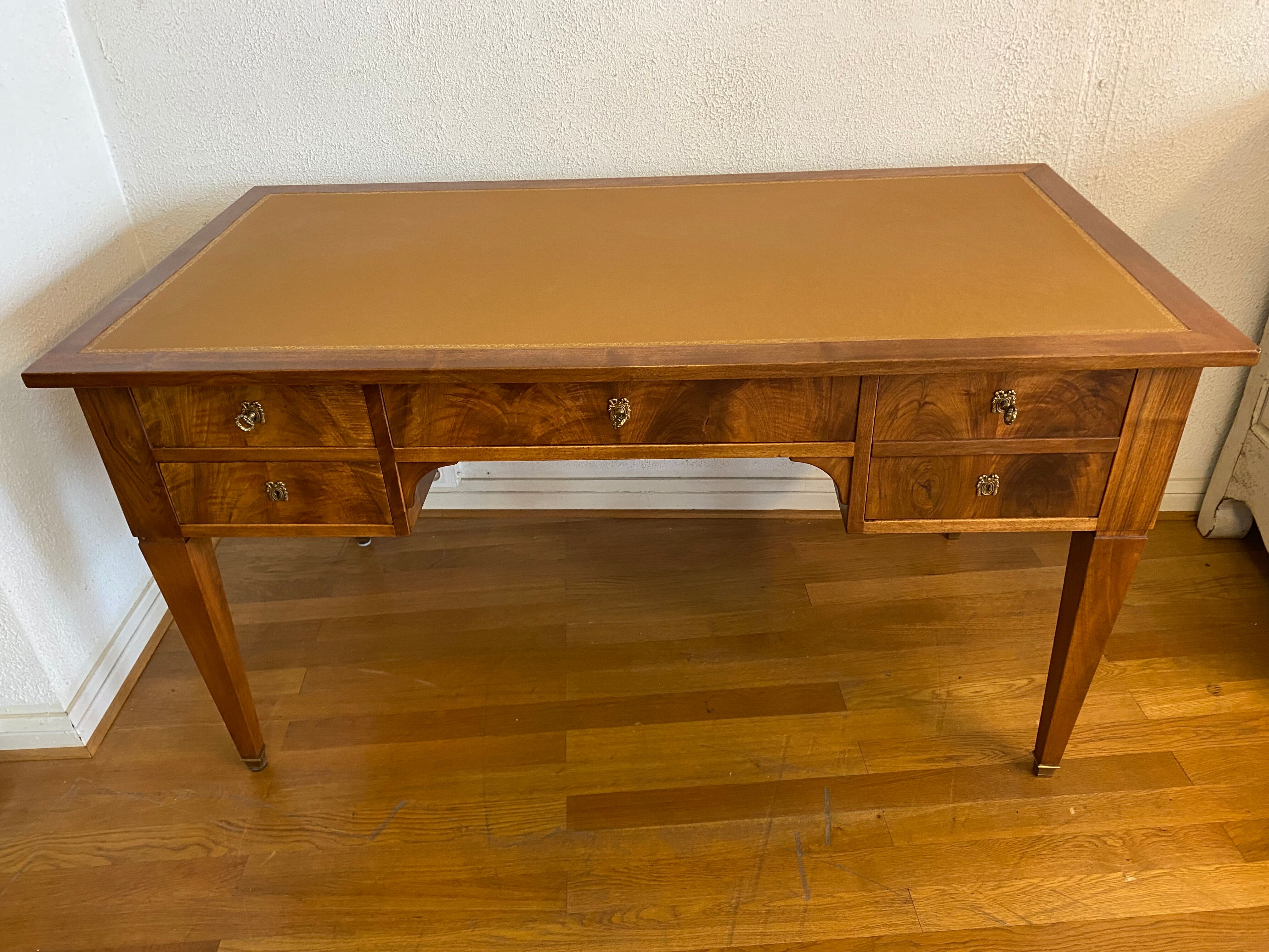 Bureau Louis Philippe en acajou blond