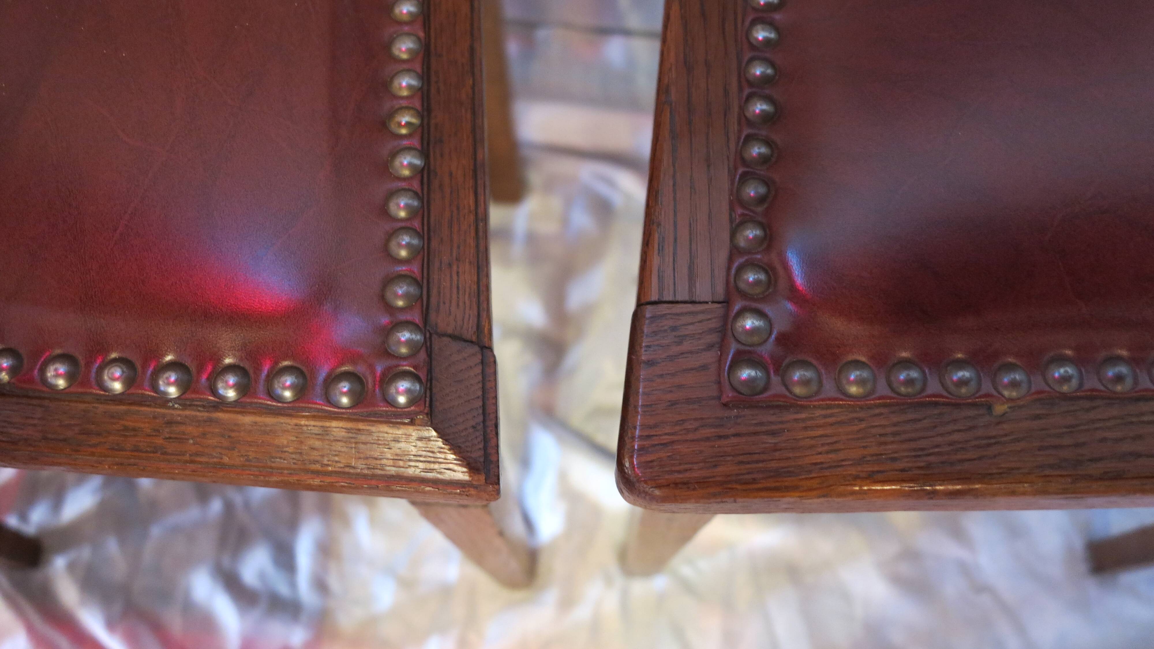 set of 5 oak dining room chairs