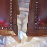 set of 5 oak dining room chairs