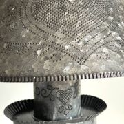 LAMPE Coeur ZINC Vintage