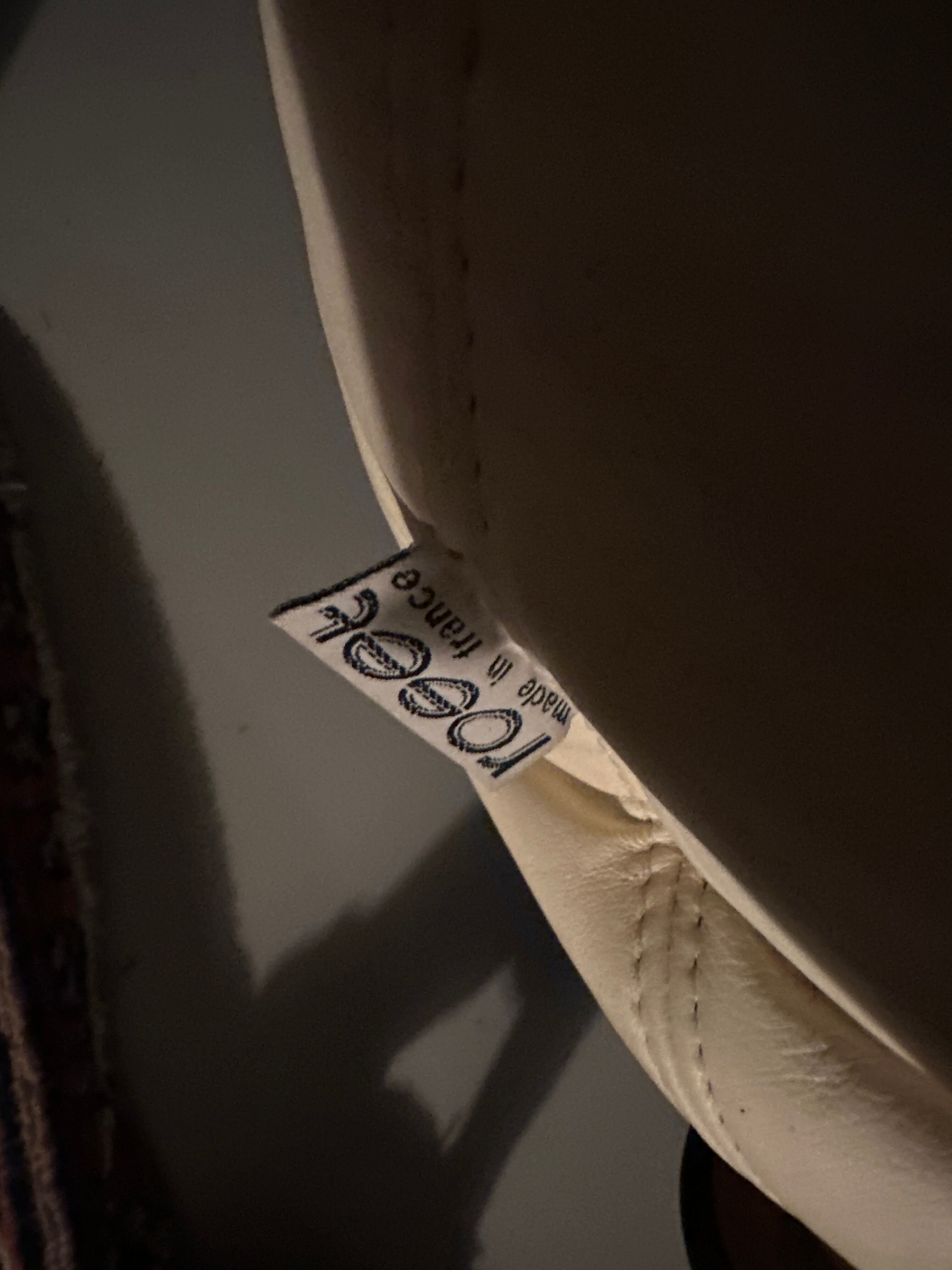 Marsala couch 3-seater cream leather Ducaroy for Linge roset