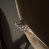 Marsala couch 3-seater cream leather Ducaroy for Linge roset