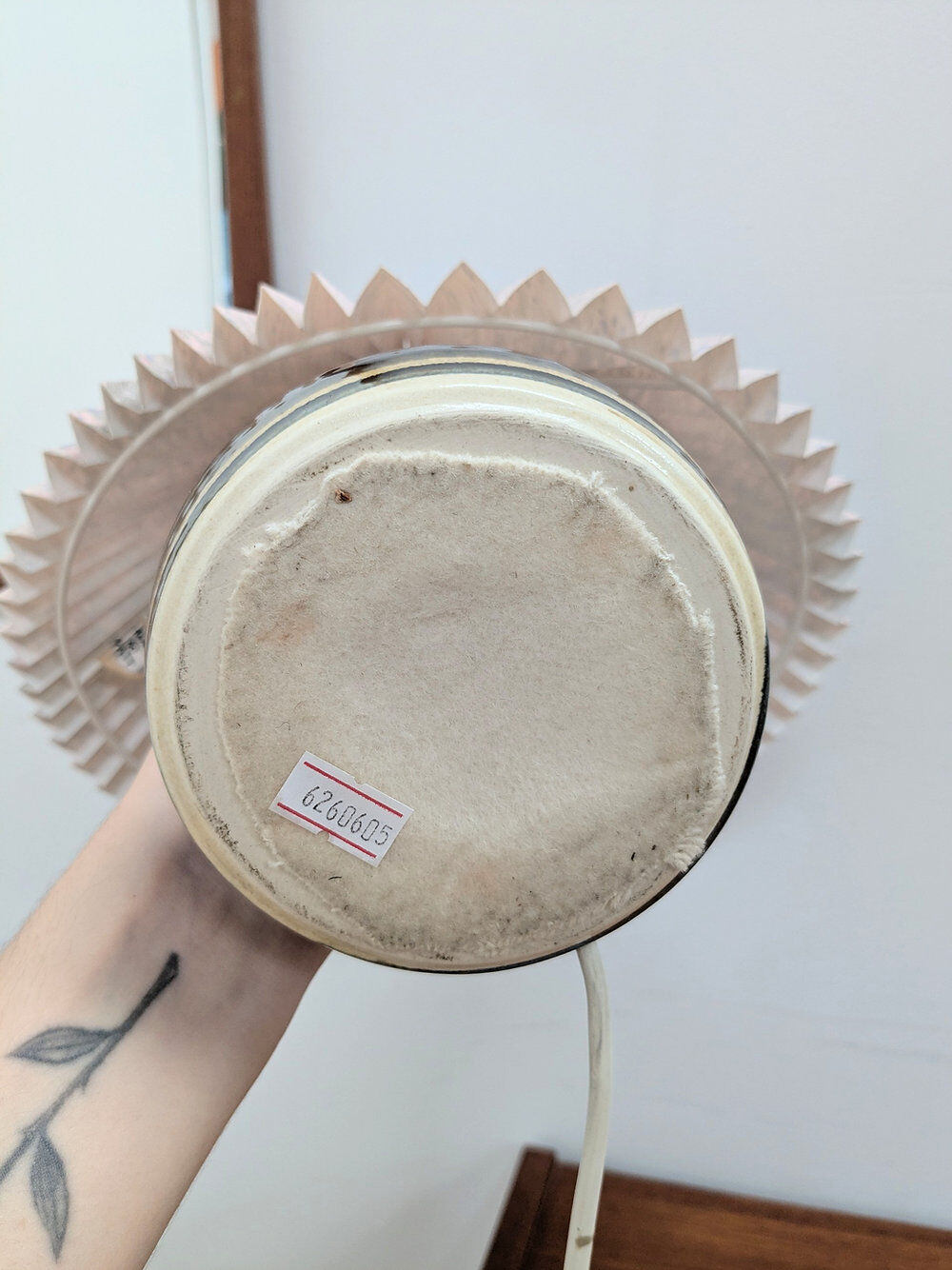 Lampe vintage en céramique