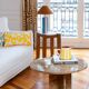 Beige marble round table