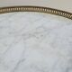 Antique Louis xvi style white marble hot water bottle coffee table