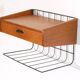 Vintage Scandinavian wall bedside table 1960