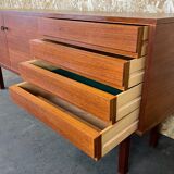 60s 70s teak sideboard Credenza cabinet Bartels Danish Modern Design