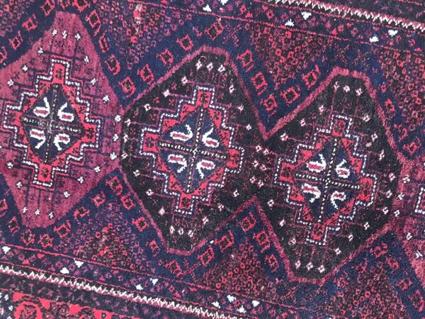 Tapis ancien belutch afghan fait main 100x154 cm