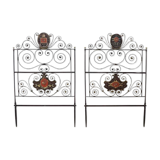 Pair Of Antique Headboards In Wrought Iron, Italy Early 19th Century