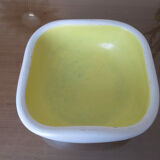 Empty pocket keramos in white and yellow ceramic 50s 60s