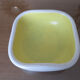 Keramos ceramic trinket tray in white and yellow, 1950s/60s