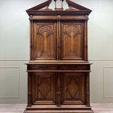 Buffet Credenza Two Bodies In Walnut Renaissance Style 19th Century