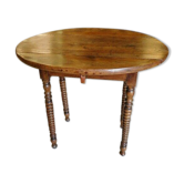 Table a volets ou a rabats Louis Philippe en noyer du XIX ème siecle