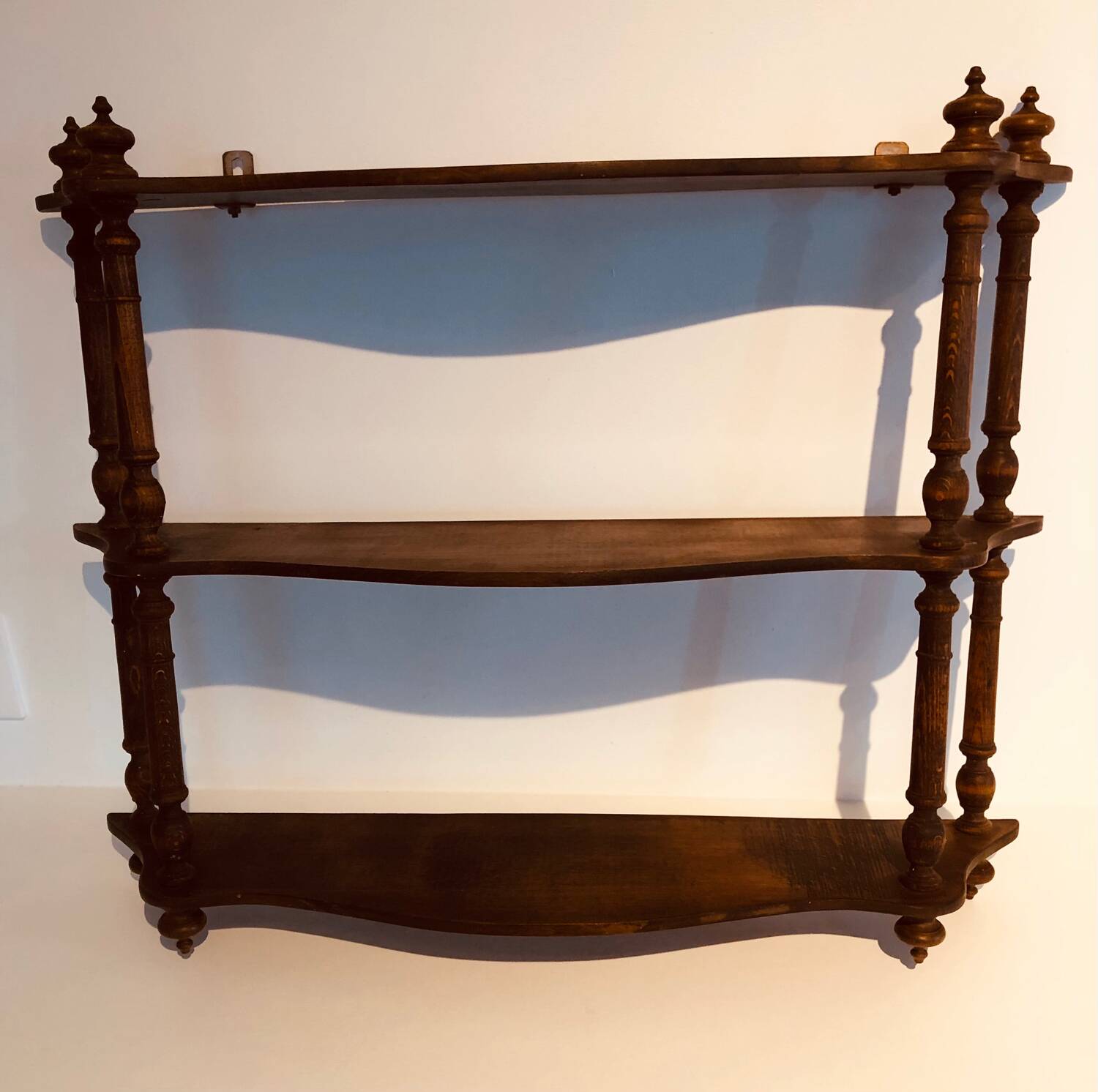 Wooden wall shelf