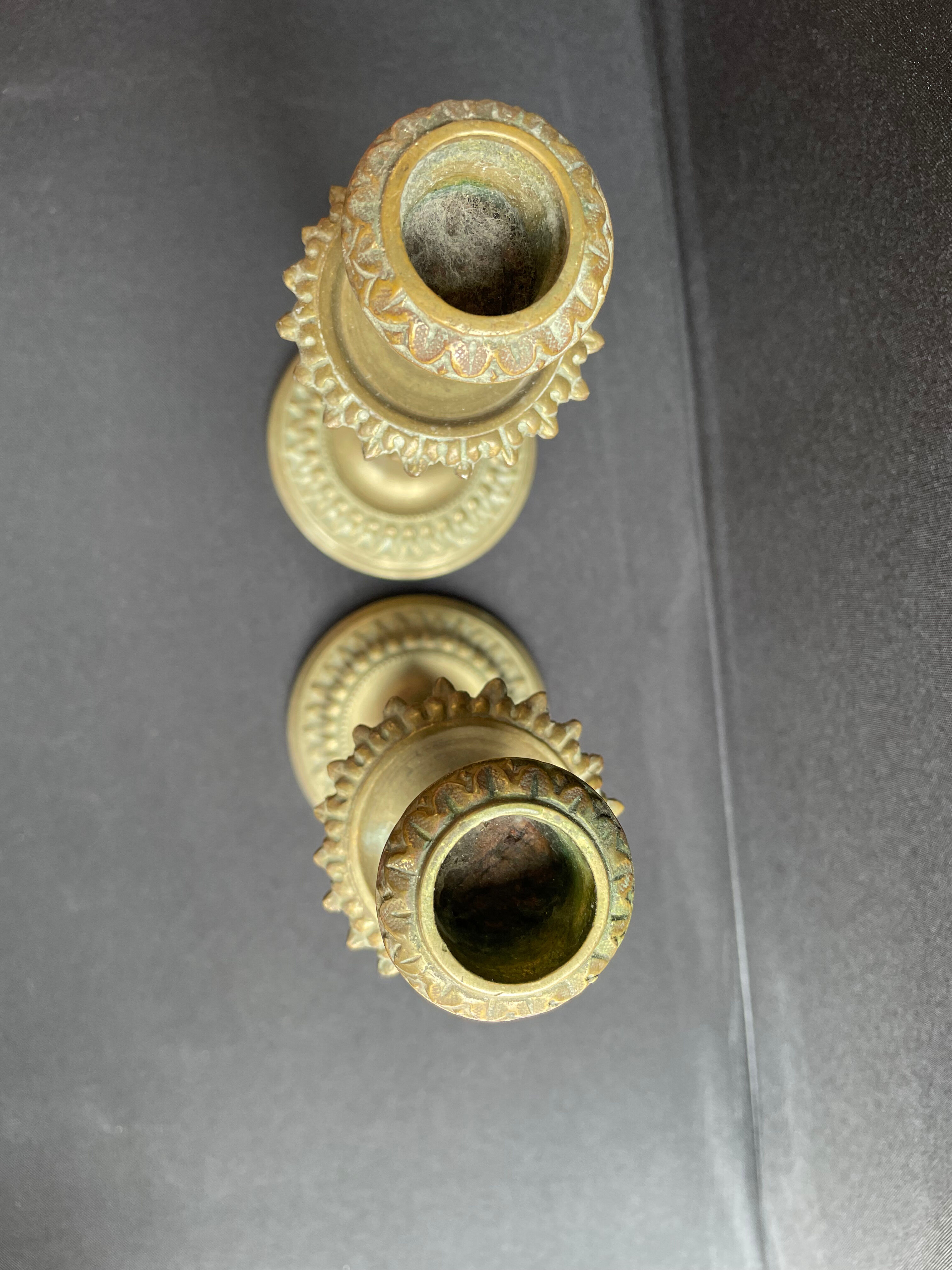 Candlesticks (2) - Louis XVI style - Gilded bronze