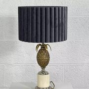 Lampe ananas en laiton vintage