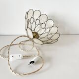 Mother-of-pearl petal pendant lamp