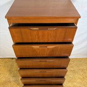 Mid-Century Retro Vintage Teak Chest of Drawers by Sakol 1960s  Six Drawers