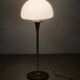1960s Lidokov Space Age Brass and Opaline Glass Floor Lamp