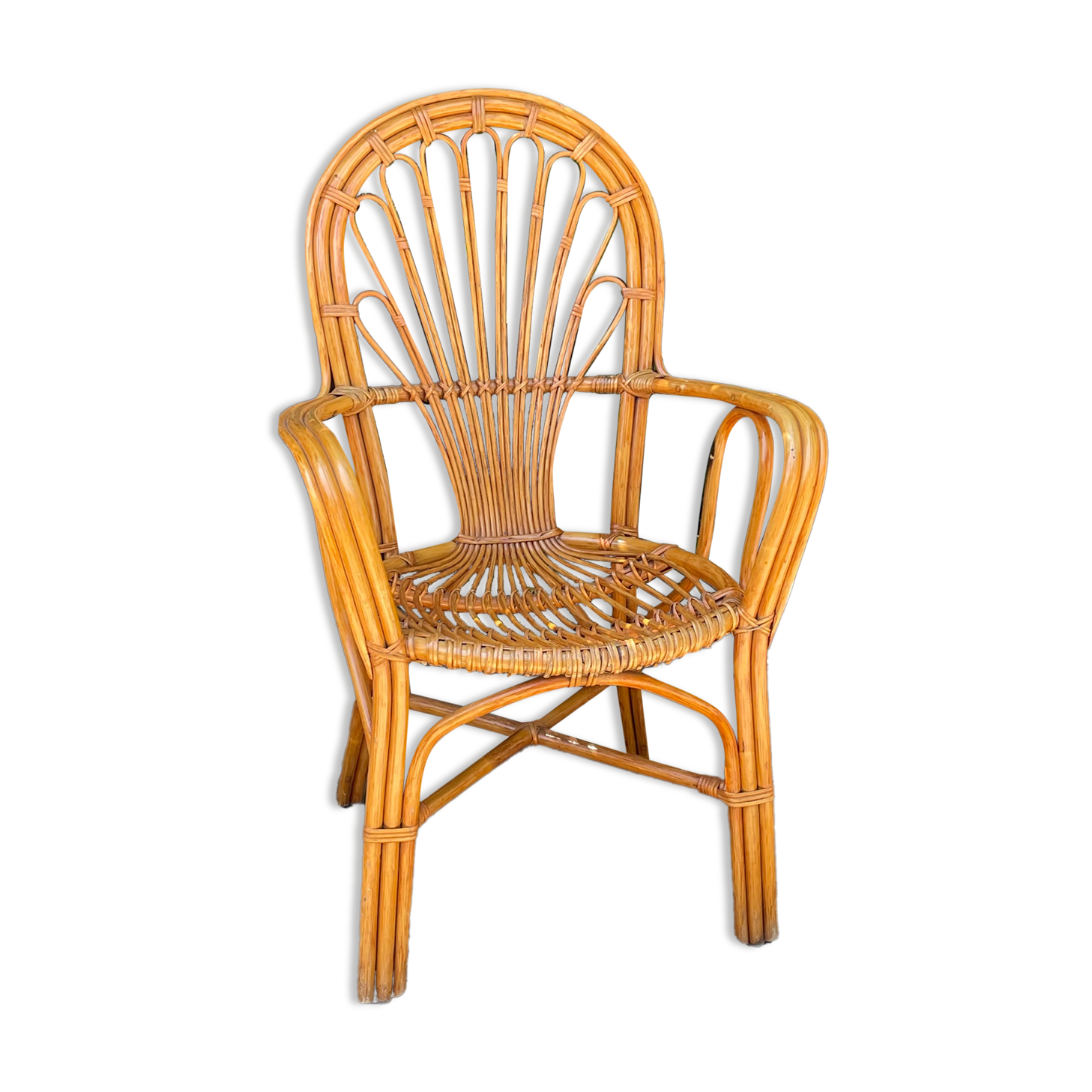 Vintage rattan armchair