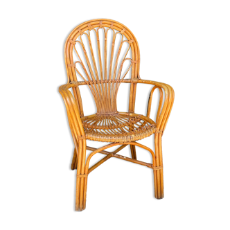 Vintage rattan armchair