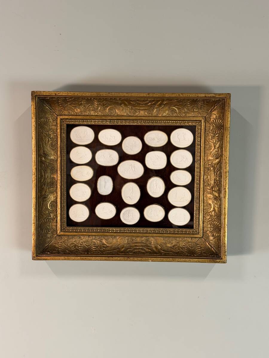 Collection of intaglio casts, souvenir of the Grand Tour, workshop of P. Paoletti, circa 1820.