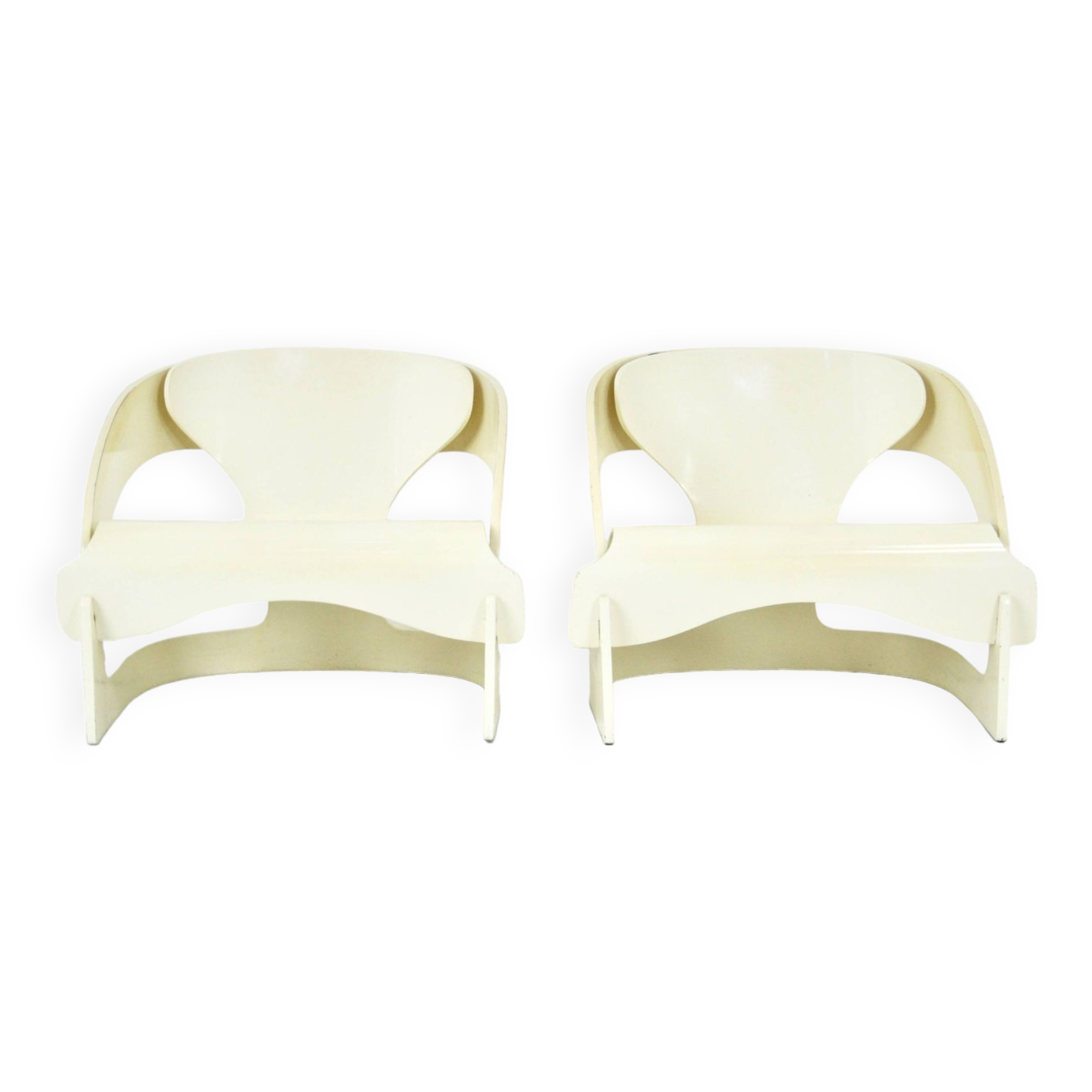 Set of 2 Model 4801 Armchairs by Joe Colombo for Kartell, 1960s