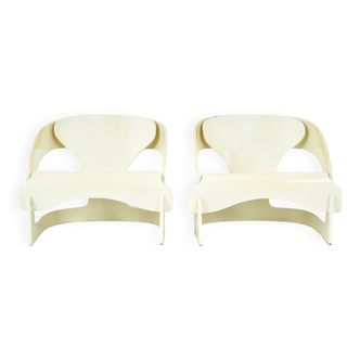 Ensemble de 2 Fauteuils Modèle 4801 par Joe Colombo pour Kartell, 1960s