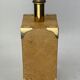 Cork and brass table lamp, bouclé shade. Leola Design Germany 1970s