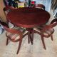 Table ronde à manger extensible Baumann et 4 chaises gondole