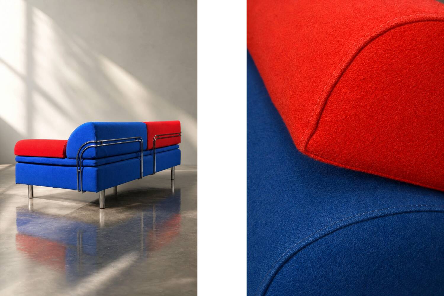 Vintage Mid-Century Danish Memphis Design Sofa Diva Daybed by G. Olsen
