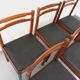Suite of 6 vintage Scandinavian teak and skai chairs from the 60s